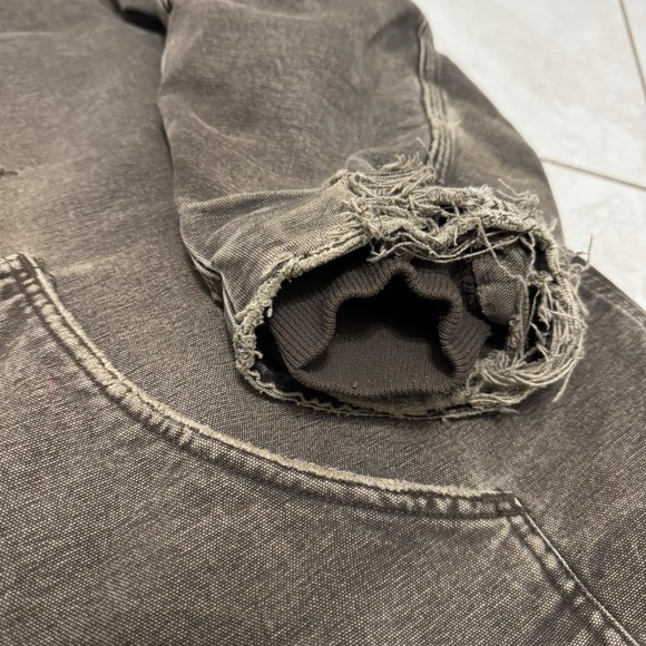 Carhartt Jacket Mens 3XL Brown Canvas Full Zip Sherpa Lined Distressed C61-DKB - Picture 4 of 10